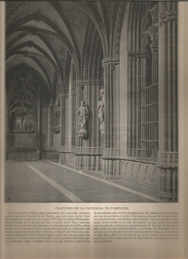 LAMINA V02797: Claustro de la catedral de Pamplona