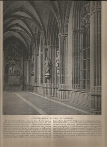 LAMINA V02797: Claustro de la catedral de Pamplona