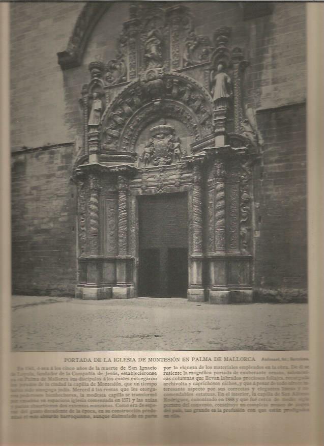 LAMINA V02799: Portada iglesia de Montesion, Palma de Mallorca