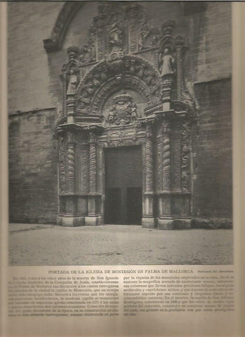 LAMINA V02799: Portada iglesia de Montesion, Palma de Mallorca