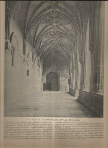 LAMINA V02802: Claustro catedral de Santiago de Galicia