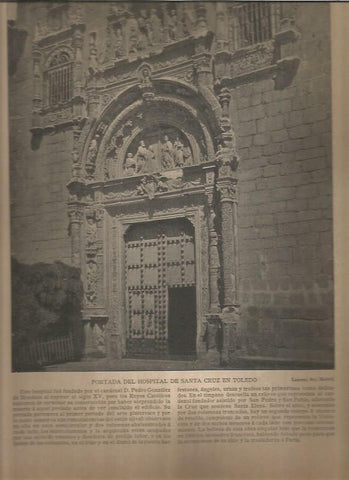 LAMINA V02809: Portada del hospital de Santa Cruz, Toledo