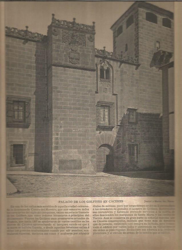 LAMINA V02815: Palacio de los Golfines, Caceres