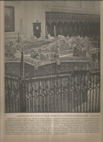 LAMINA V02817: Sarcofagos de Juan II y su esposa en la Cartuja de Miraflores, Burgos