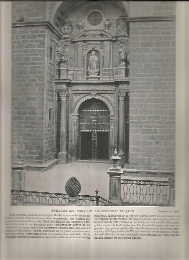 LAMINA V02846: Portada del Norte, Catedral de Jaen