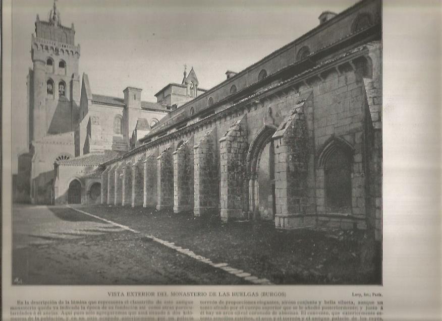 LAMINA V02847: Vista exterior Monasterio de las Huelgas, Burgos