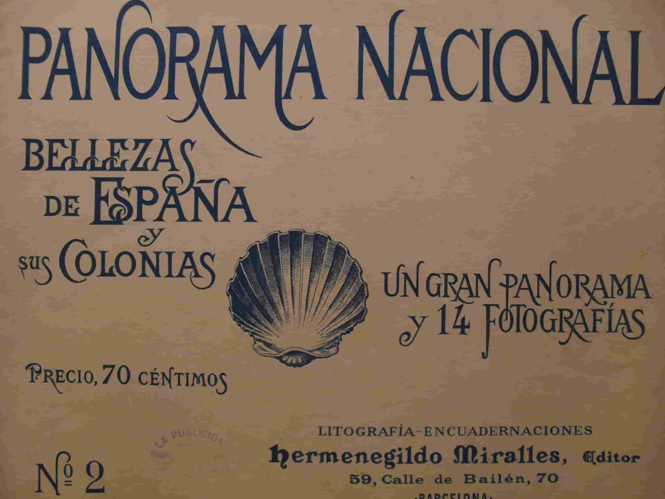 LAMINA V02880: Portada Panorama Nacional. Bellezas de España y sus Colonias numero 2
