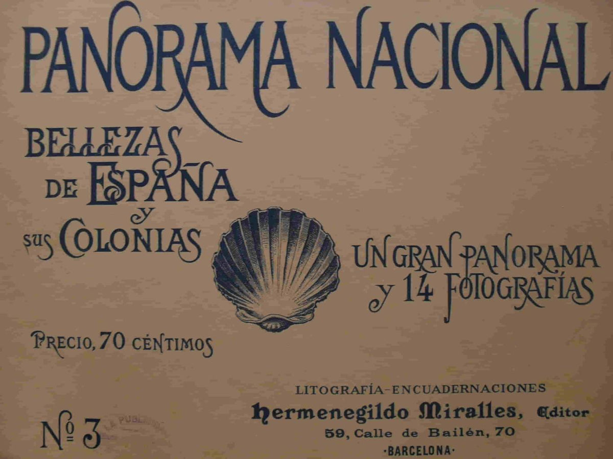 LAMINA V02881: Portada Panorama Nacional. Bellezas de España y sus Colonias numero 3