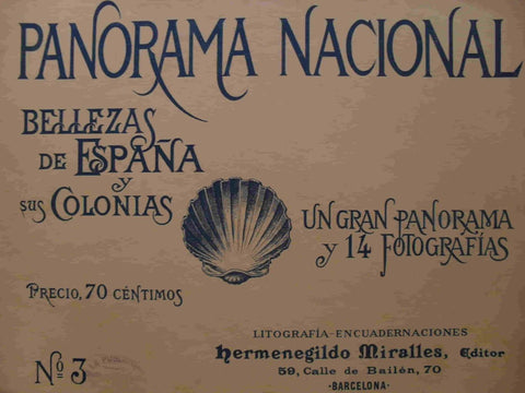 LAMINA V02881: Portada Panorama Nacional. Bellezas de España y sus Colonias numero 3