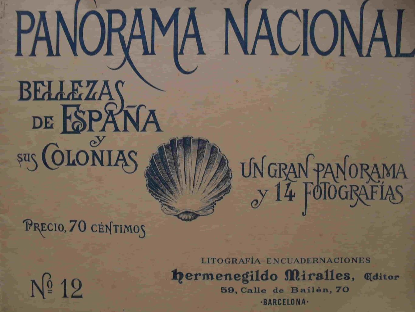 LAMINA V02883: Portada Panorama Nacional. Bellezas de España y sus Colonias numero 12