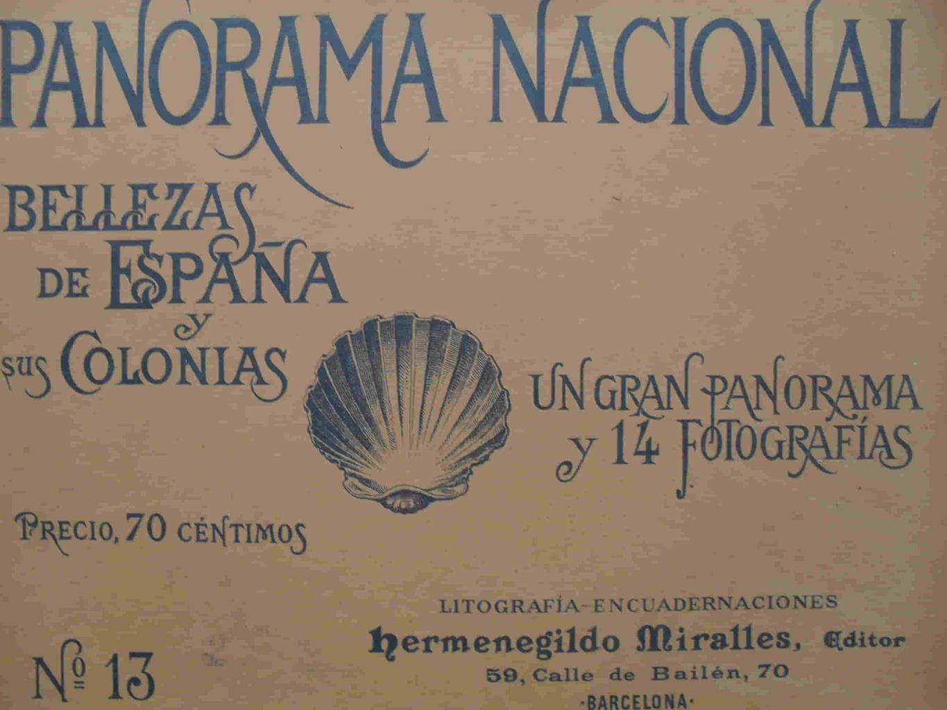 LAMINA V02884: Portada Panorama Nacional. Bellezas de España y sus Colonias numero 13