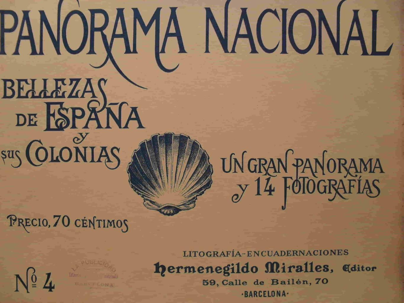 LAMINA V02885: Portada Panorama Nacional. Bellezas de España y sus Colonias numero 4