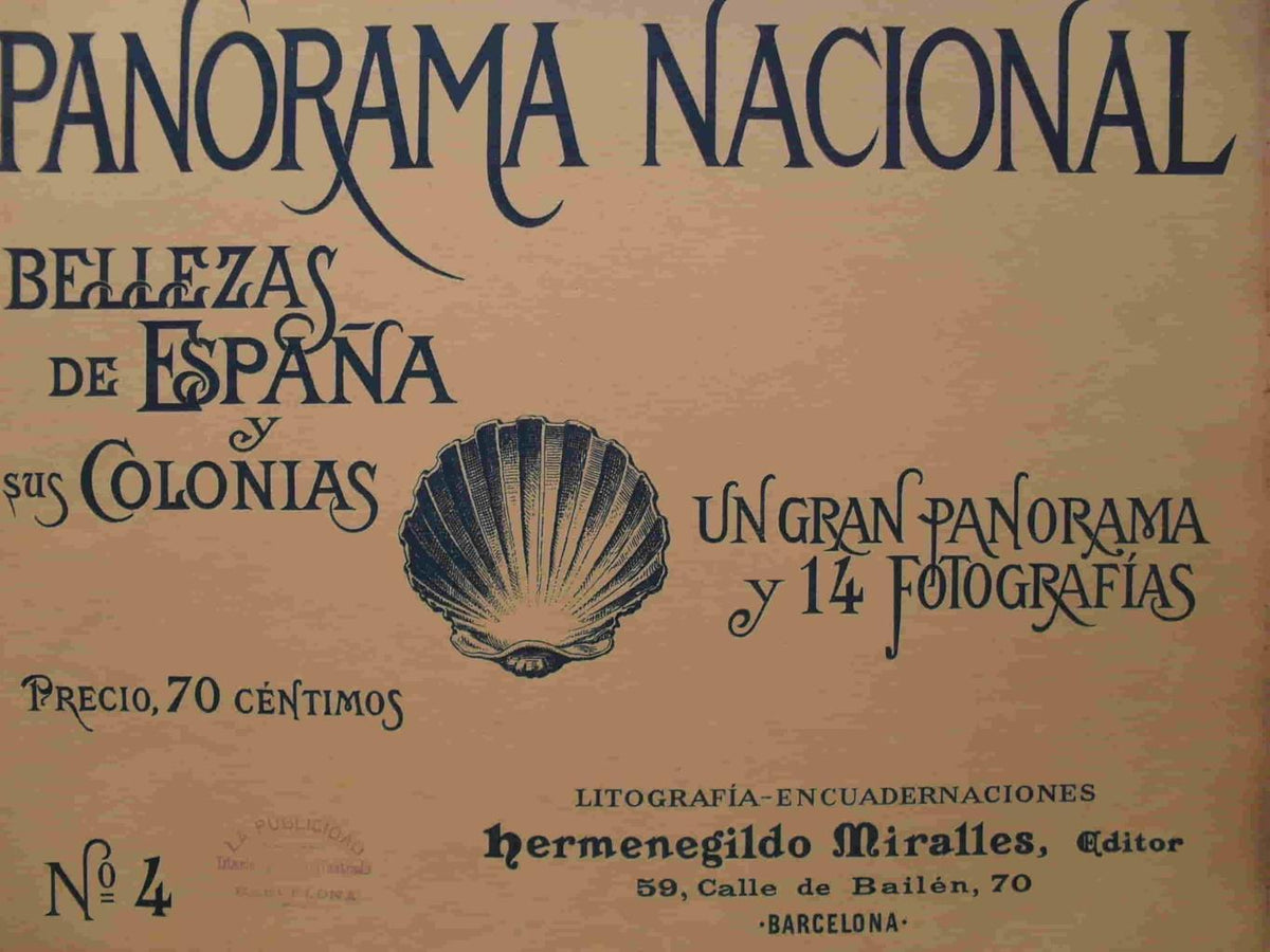 LAMINA V02885: Portada Panorama Nacional. Bellezas de España y sus Colonias numero 4