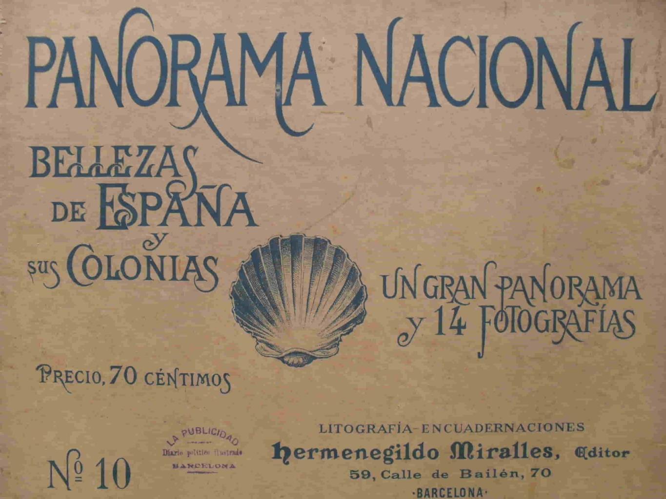 LAMINA V02889: Portada Panorama Nacional. Bellezas de España y sus Colonias numero 10