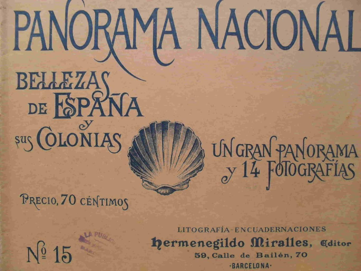 LAMINA V02890: Portada Panorama Nacional. Bellezas de España y sus Colonias numero 15 