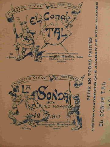 LAMINA V02898: Publicidad Panorama Nacional Bellezas de España y sus Colonias. El Conde Tal