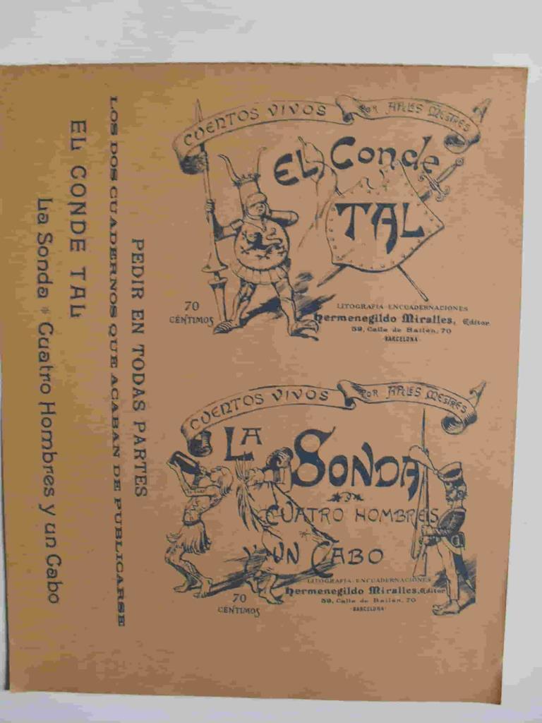 LAMINA V02899: Publicidad Panorama Nacional Bellezas de España y sus Colonias. El Conde Tal y La Sonda
