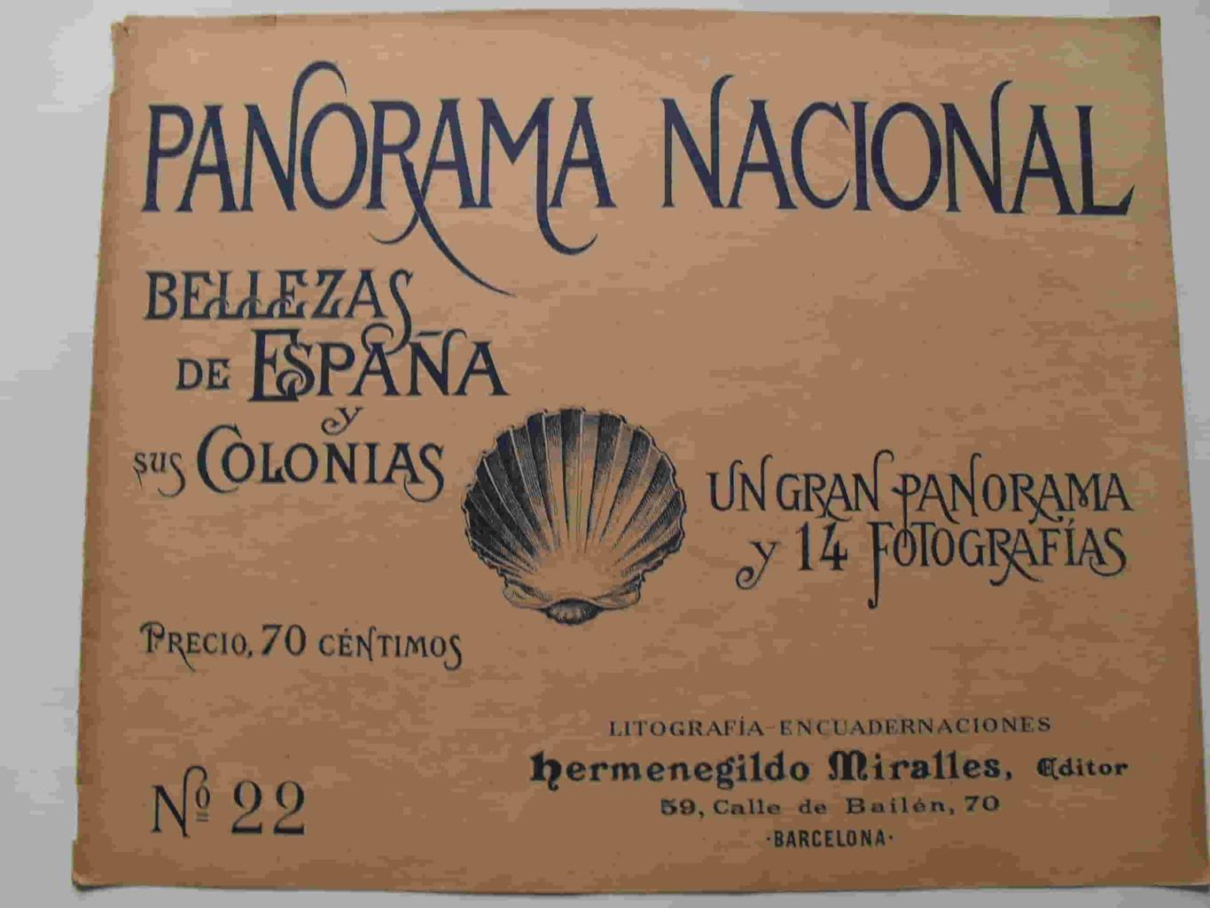 LAMINA V02900: Portada Panorama Nacional. Bellezas de España y sus Colonias numero 22