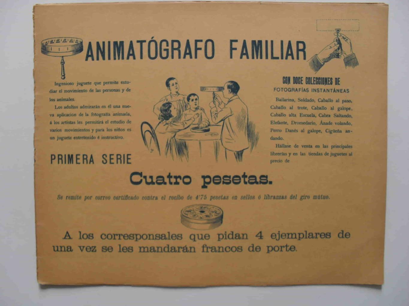 LAMINA V02903: Publicidad Panorama Nacional Bellezas de España y sus Colonias. Animatografo familiar