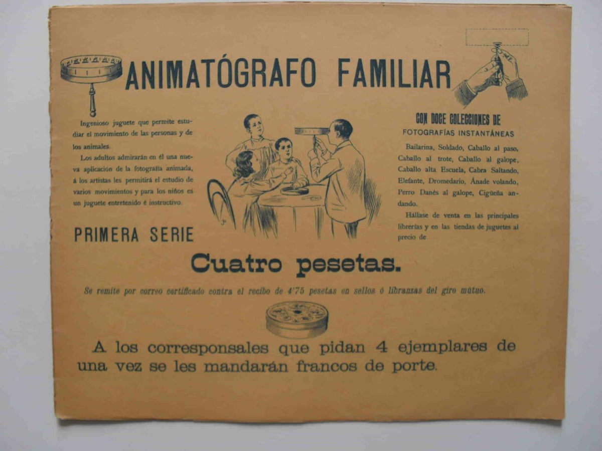LAMINA V02903: Publicidad Panorama Nacional Bellezas de España y sus Colonias. Animatografo familiar