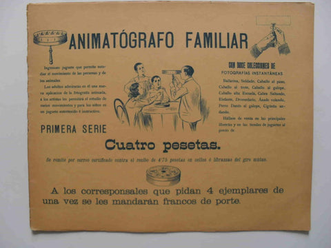 LAMINA V02903: Publicidad Panorama Nacional Bellezas de España y sus Colonias. Animatografo familiar