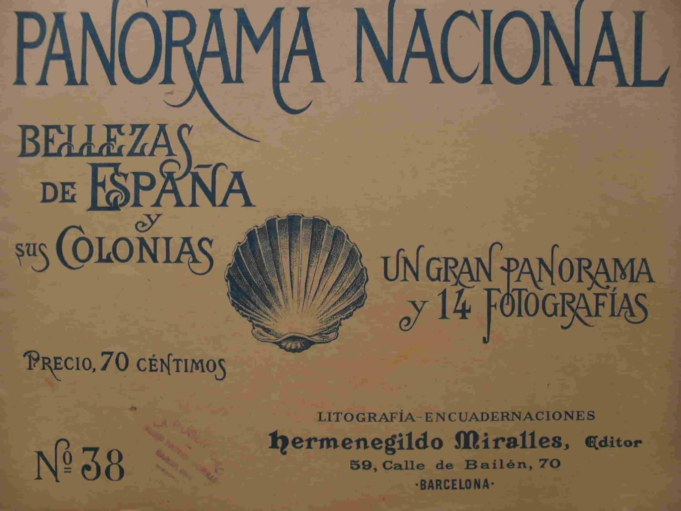 LAMINA V02878: Portada Panorama Nacional. Bellezas de España y sus Colonias numero 38