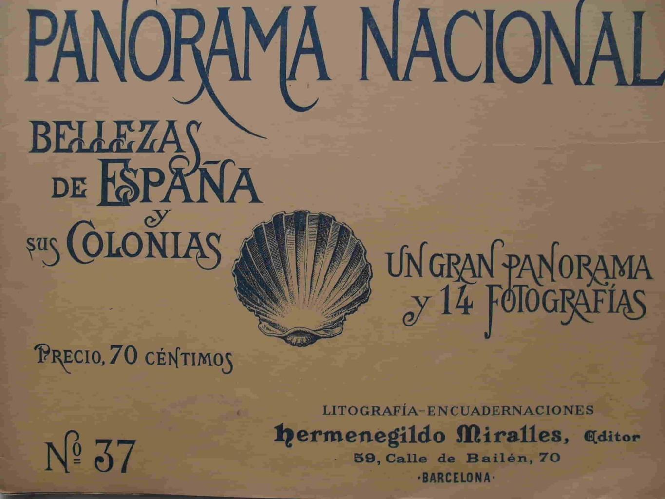 LAMINA V02876: Portada Panorama Nacional. Bellezas de España y sus Colonias numero 37