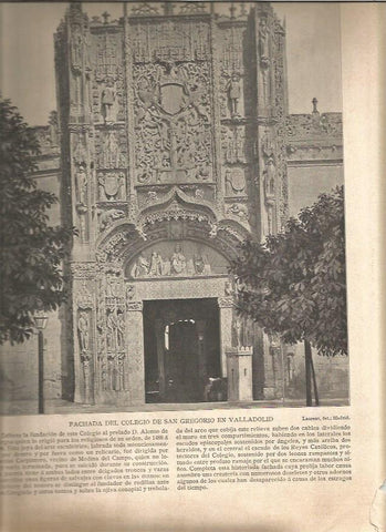 LAMINA V02866: Fachada del colegio San Gregorio, Valladolid 