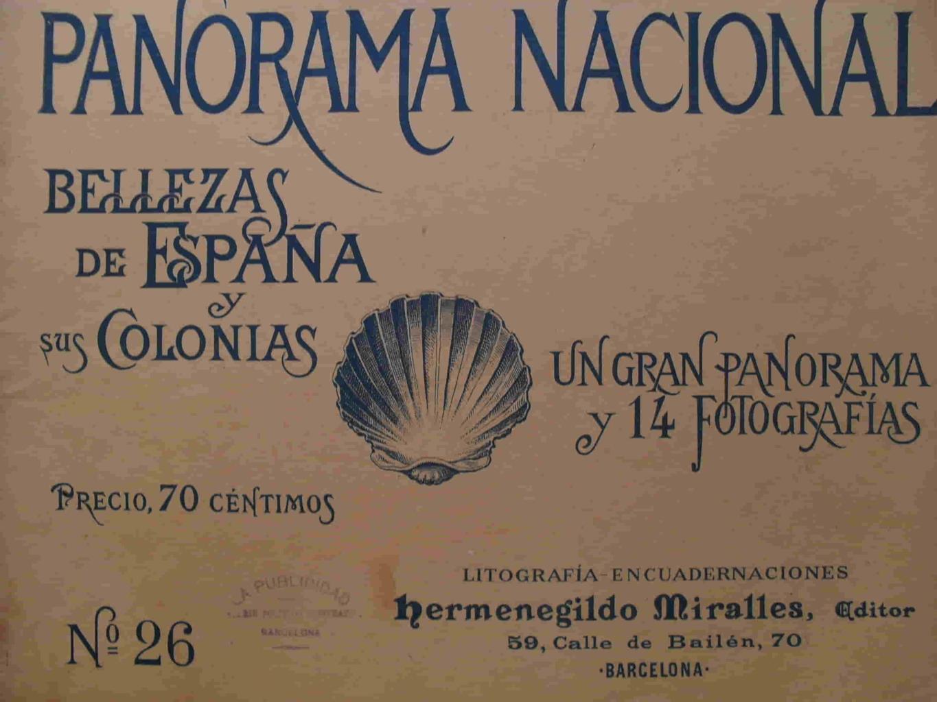LAMINA V02869: Portada Panorama Nacional. Bellezas de España y sus Colonias numero 26