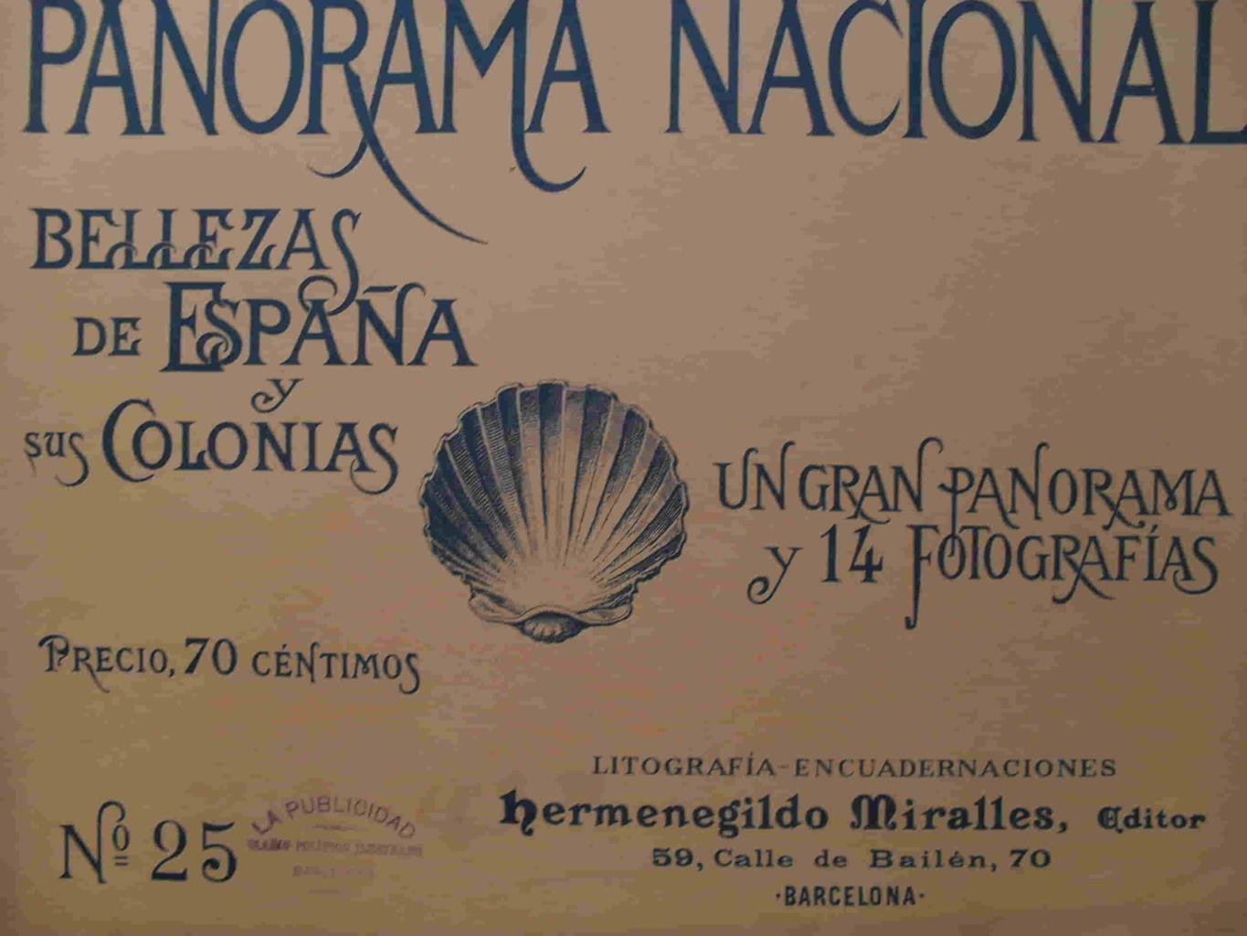 LAMINA V02872: Portada Panorama Nacional. Bellezas de España y sus Colonias numero 25