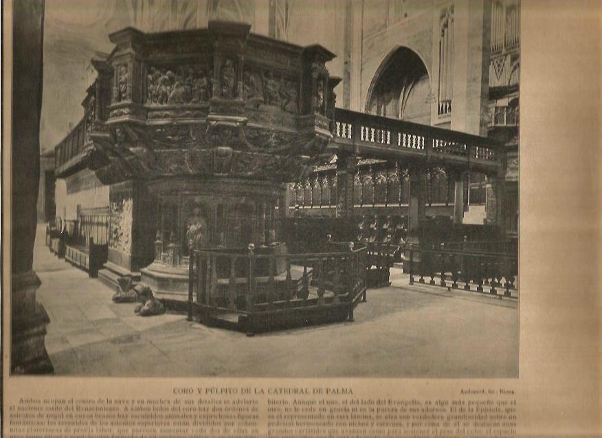 LAMINA V02789: Coro y pulpito de la catedral de Palma