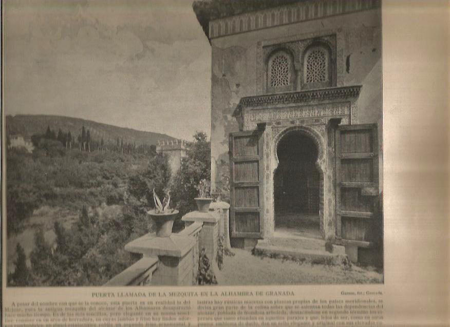 LAMINA V02788: Puerta llamada de la Mezquita, Alhambra de Granada