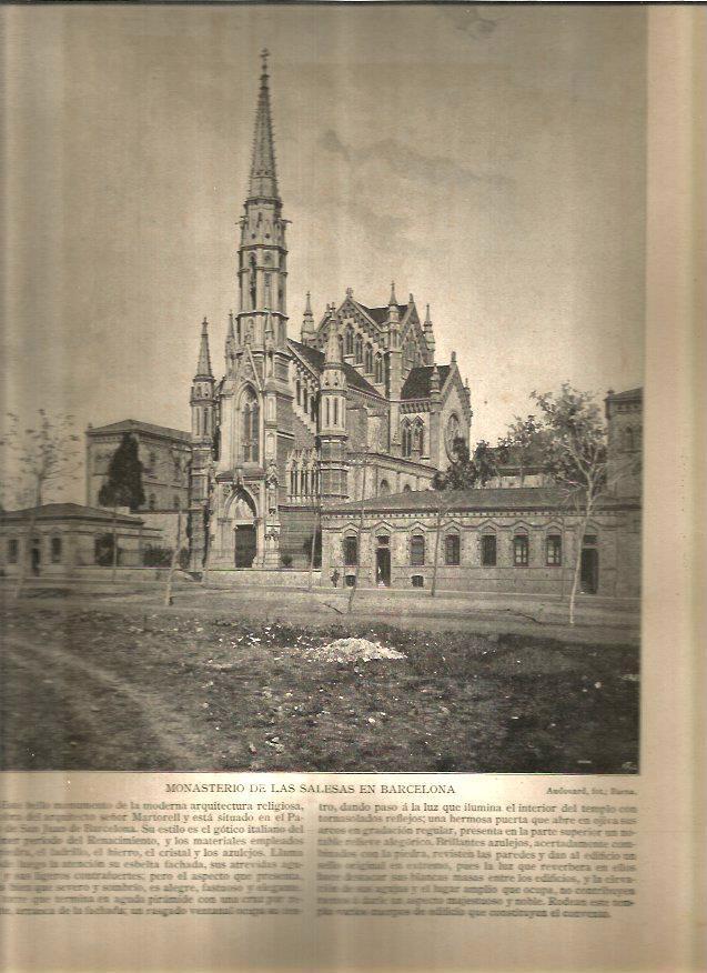 LAMINA V02719: Monasterio de Las Salesas, Barcelona
