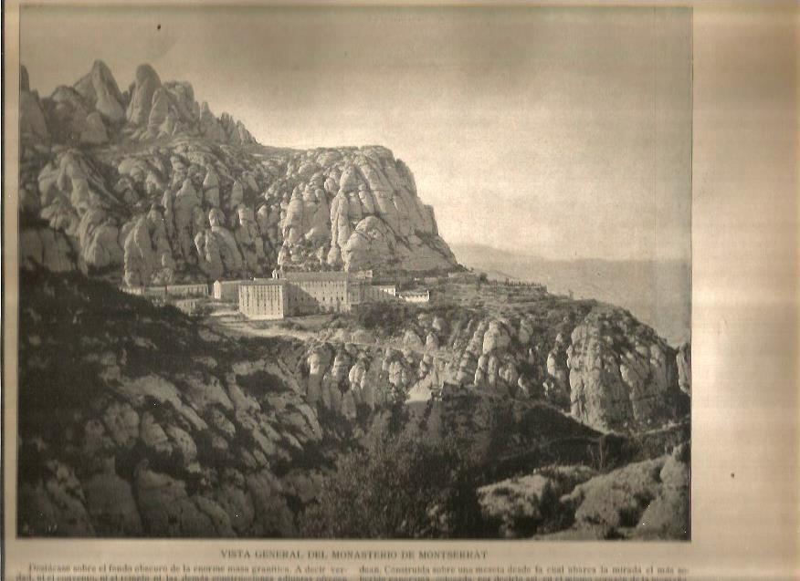 LAMINA V02720: Vista general del Monasterio de Montserrat