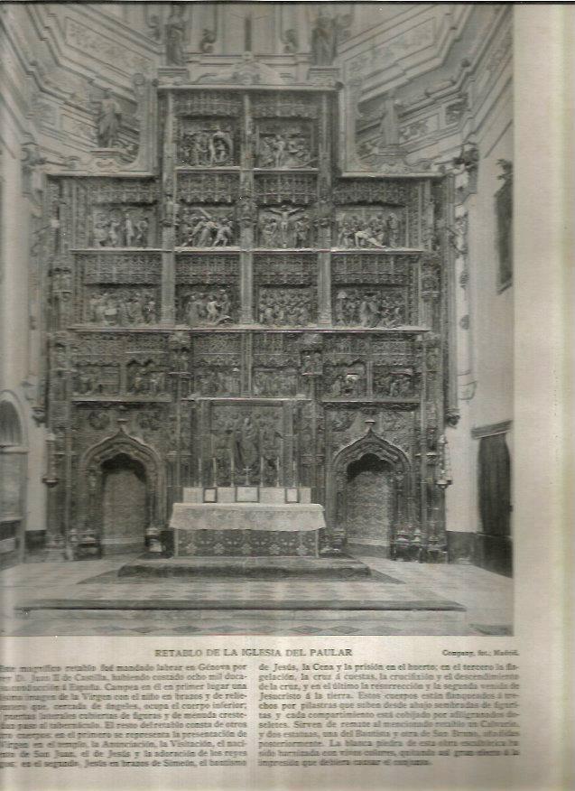 LAMINA V02702: Retablo de la iglesia del Paular