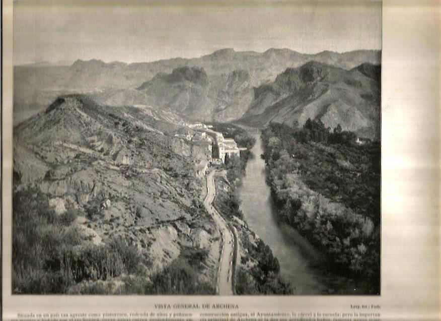 LAMINA V02701: Vista general de Archena bañada por el rio Segura 