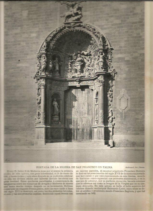 LAMINA V02699: Portada de la iglesia de San Francisco en Palma de Mallorca