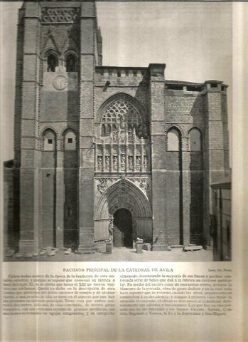 LAMINA V02674: Fachada principal de la catedral de Avila