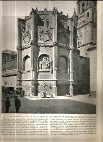 LAMINA V02675: Exterior de la capilla del Marques de los Velez, catedral de Murcia