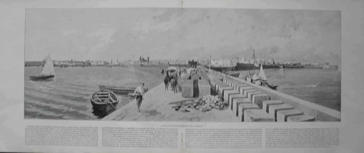 LAMINA V02678: Vista panoramica de Cadiz
