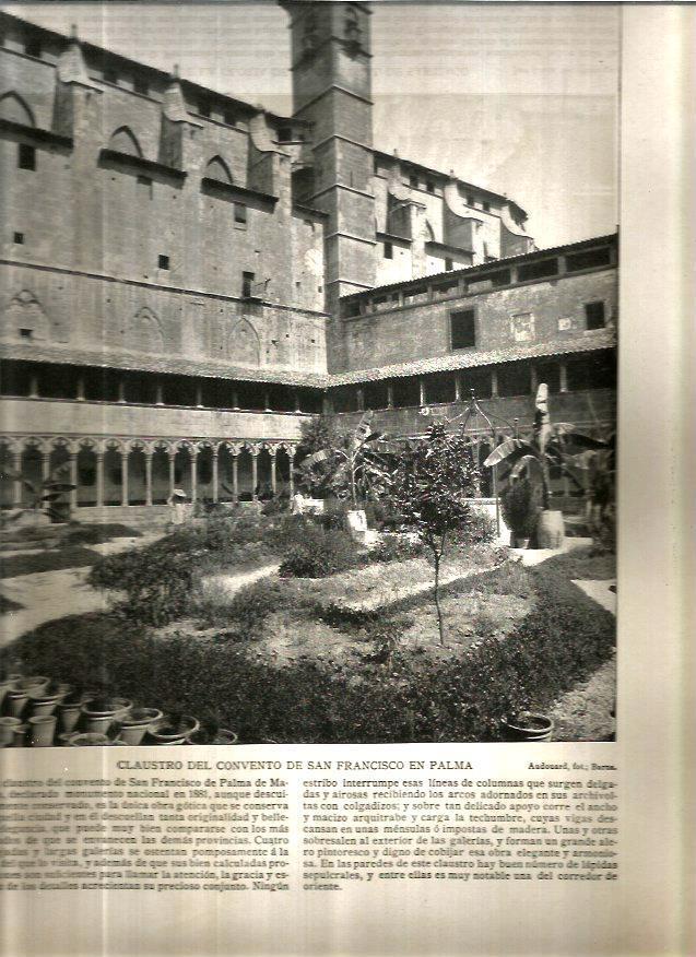 LAMINA V02679: Claustro del convento de San Francisco en Palma