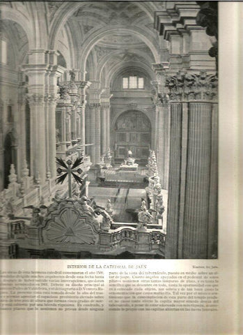 LAMINA V02681: Interior de la catedral de Jaen