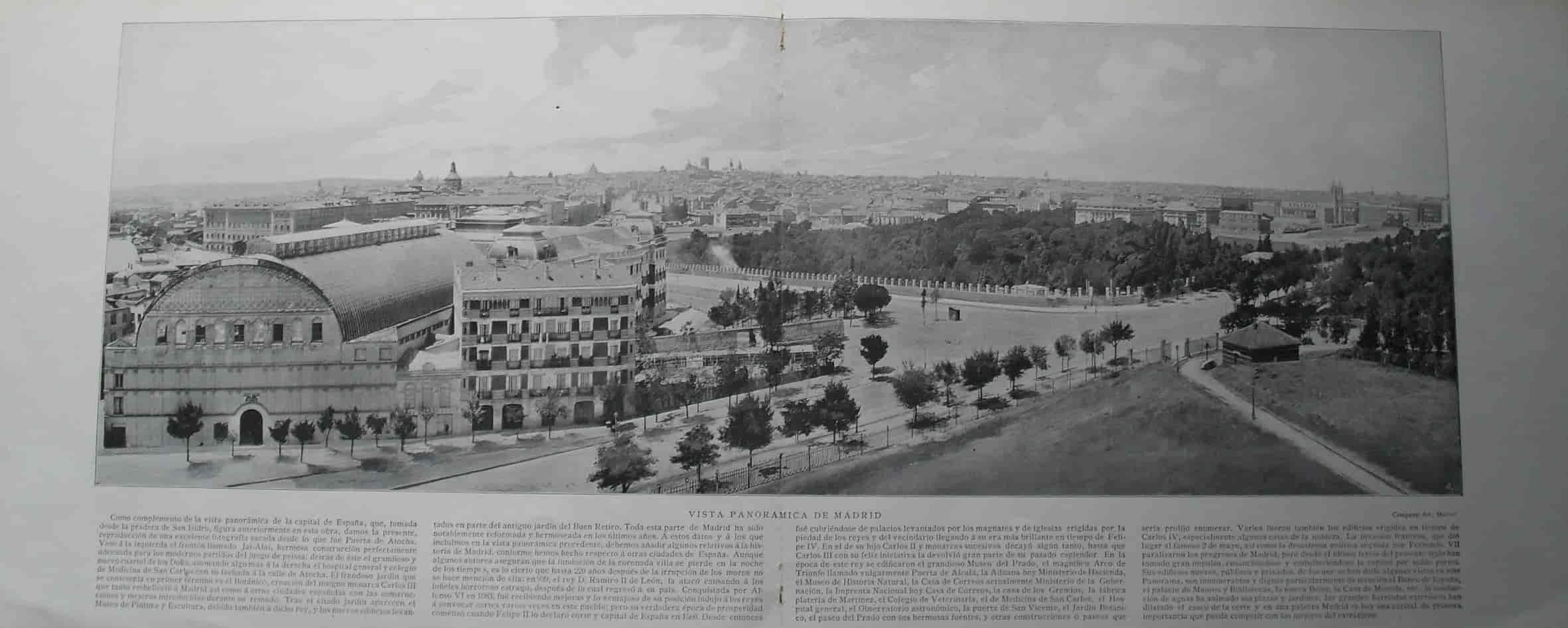 LAMINA V02685: Vista panoramica de Madrid
