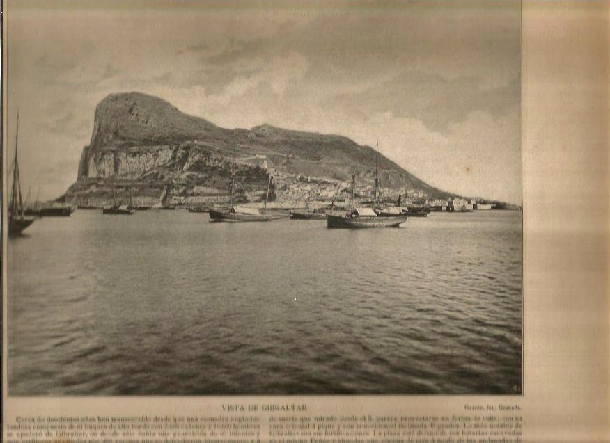 LAMINA V02773: Vista de Gibraltar