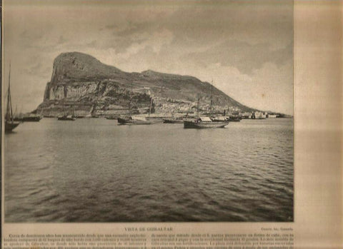LAMINA V02773: Vista de Gibraltar