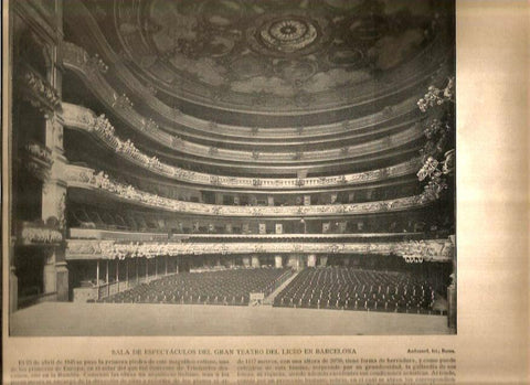 LAMINA V02781: Sala de espectaculos del Teatro del Liceo de Barcelona