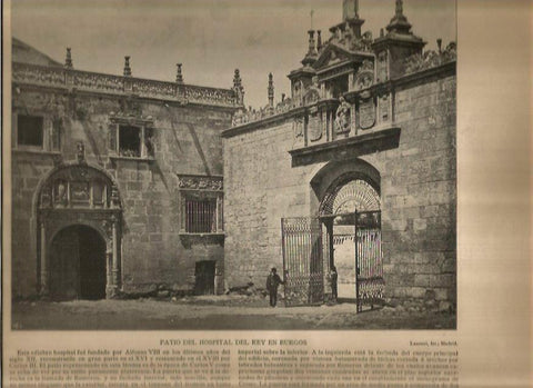 LAMINA V02785: Patio del hospital del Rey, Burgos