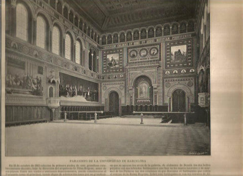 LAMINA V02761: Paraninfo de la Universidad de Barcelona