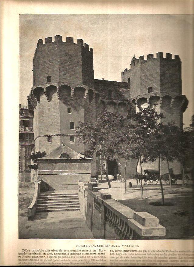 LAMINA V02734: Puerta de los Serranos, Valencia