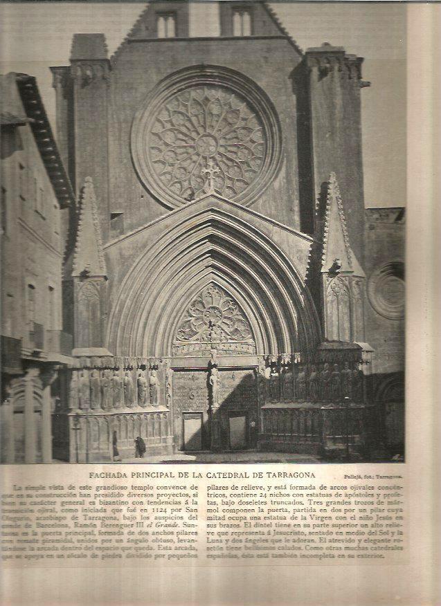 LAMINA V02748: Fachada principal, catedral de Tarragona